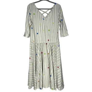 NEW Dot Dot Smile Multicolor Heart with Stripes Ballerina Dress 7